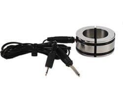 Rimba Electro Sex Ball Stretcher/cockring RVS bi-polair
