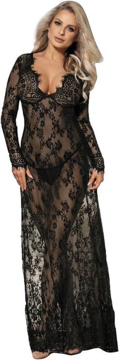 Subblime - sexy jurk - doorschijnende jurk - maat L/XL - zwart / sex / erotiek toys — afbeelding 1