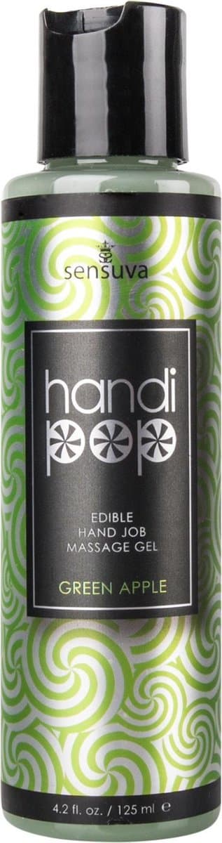 Sensuva - Handipop Handjob Massage Gel Groene Appel 125 ml — afbeelding 1