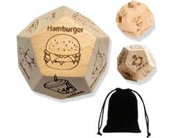 Houten Dobbelstenen Set - Koppel Spel - Avond Plezier - 3 Stuks - Niet Gespecificeerd - Natuurlijk Hout