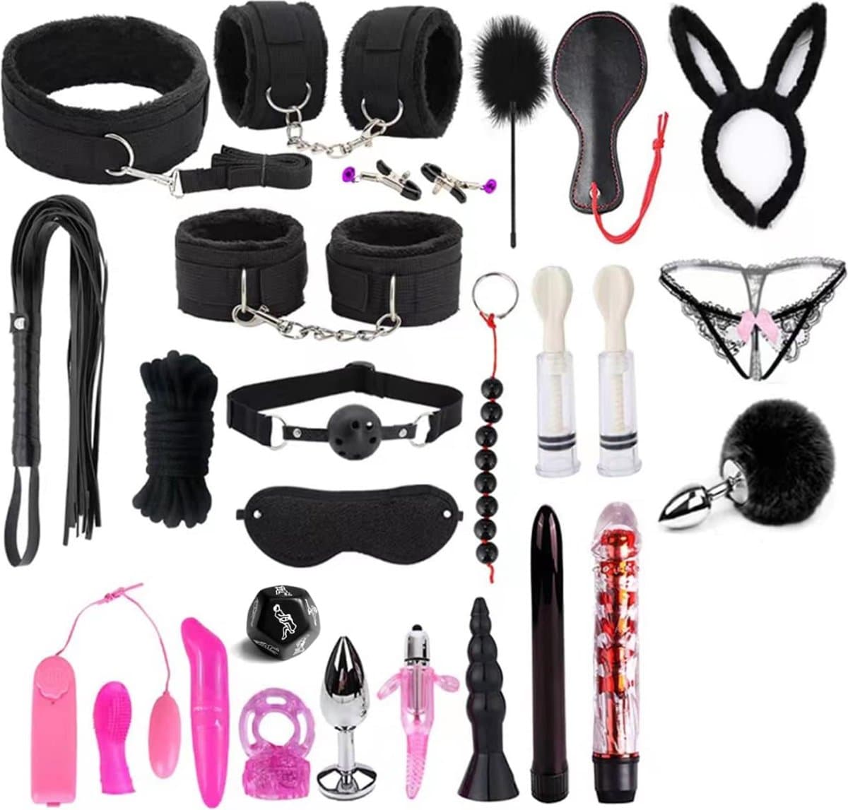 DD Sex Toys voor Koppels Vastbinden - Bondagesets - Extreme voor Mannen & Vrouwen - 30x23x11cm - Zwart — afbeelding 1