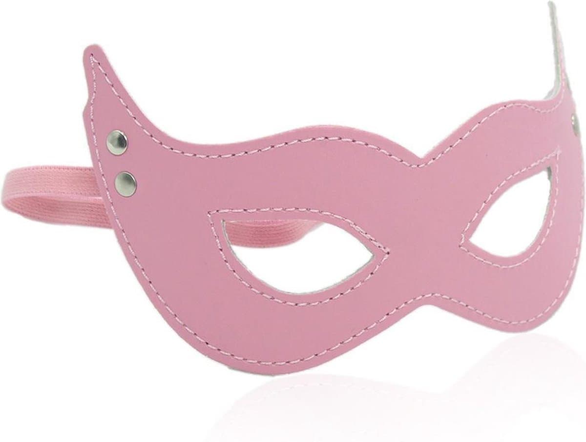 Banoch - mask villain pink - masker van imitatieleer roze — afbeelding 1